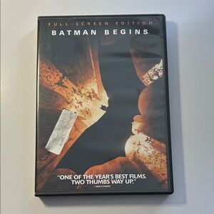 Batman Begins DVD Full-Screen Edition Superhero Movie